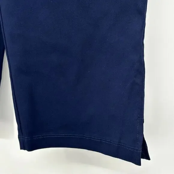 Susan Graver Ultra Stretch Pull-on Pedal Pushers NAVY BLUE Womens Size XS - Picture 4 of 10